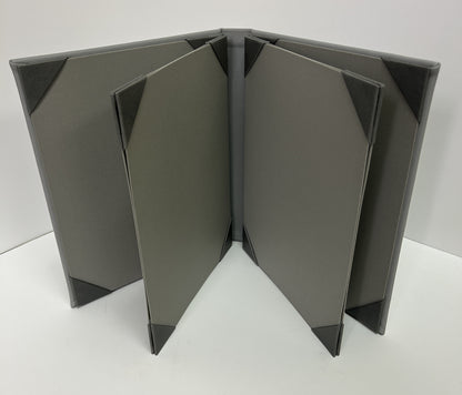 Two Panel 6-view Casebound Menu Cover & Holder  | 5 Pack