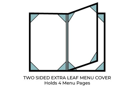 Two Panel 4-view Casebound Menu Cover  | 5 Pack