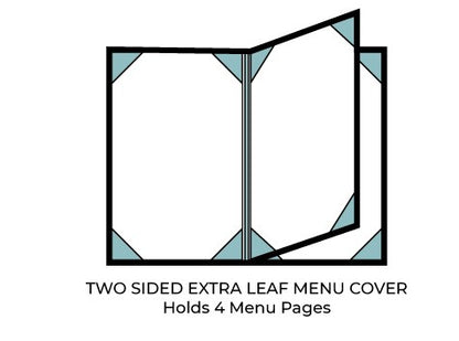 Two Panel 4-view Casebound Menu Cover  | 5 Pack