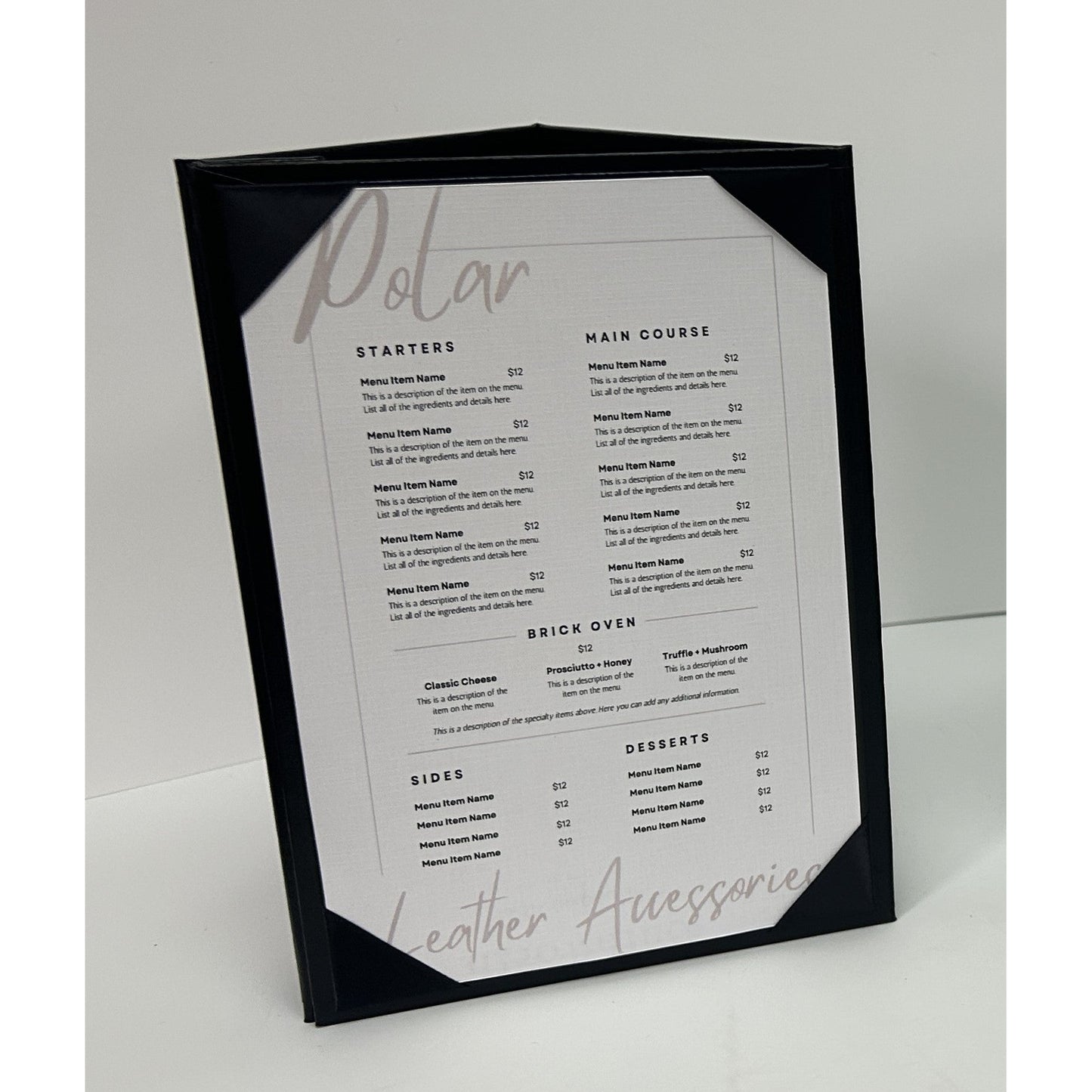 3 View Table Tents | Tabletop Menu Displays | 5-pack