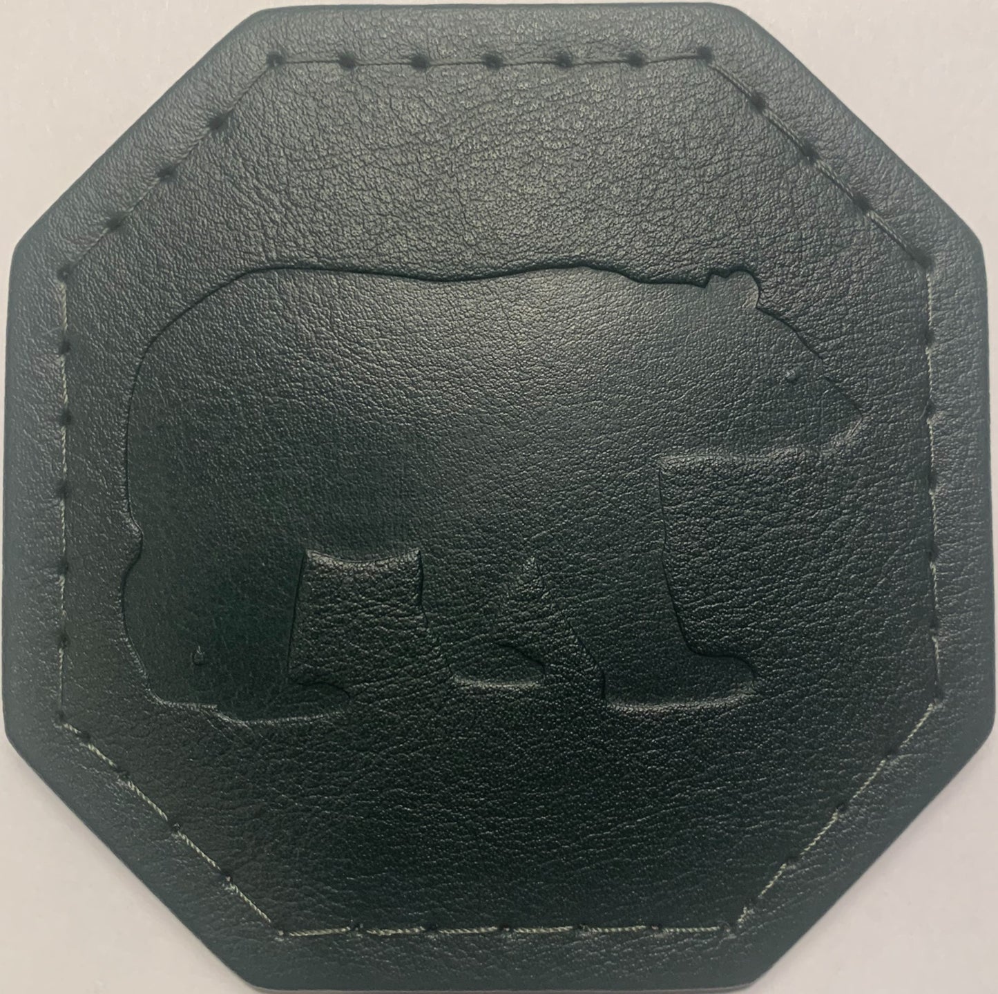 Premium Turned Edge Coasters | Polar Leather | 10 Pack