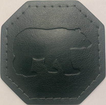 Premium Turned Edge Coasters | Polar Leather | 10 Pack