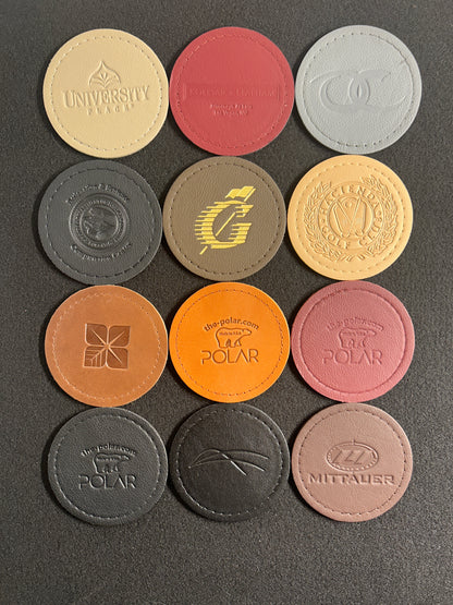 Premium Cut Edge Coasters | Polar Leather | 10 Pack