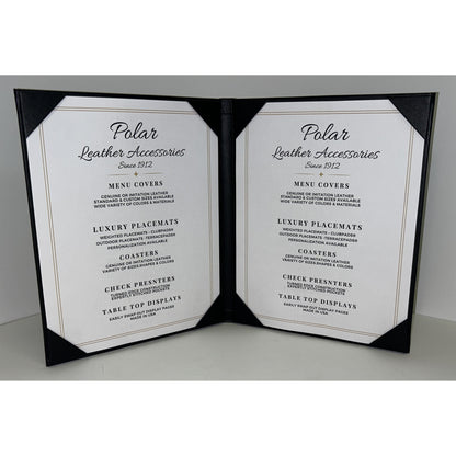 Two Panel 2-View Casebound Menu Cover & Holder | 10 Pack