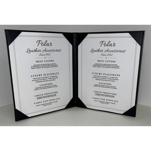 Two Panel 2-View Casebound Menu Cover & Holder | 10 Pack