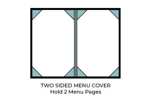 Two Panel 2-View Casebound Menu Cover & Holder | 10 Pack