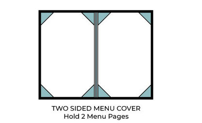 Two Panel 2-View Casebound Menu Cover & Holder | 10 Pack